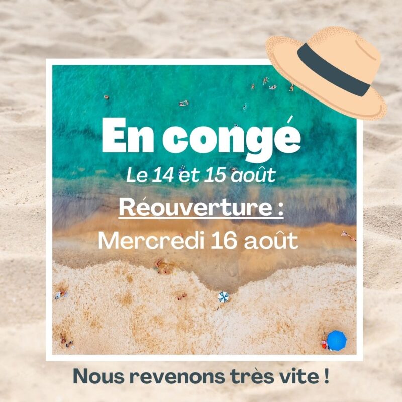 POST INSTAGRAM ANNONCE CONGES VACANCES SIMPLE 800X800 | ID Carrelage Information :