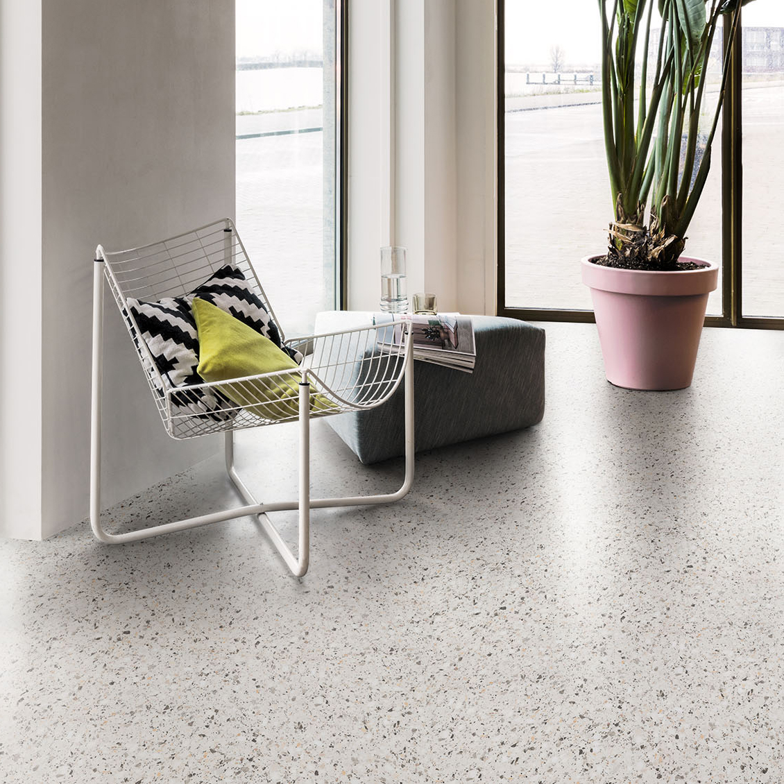 F024 TERRAZZO RGB LO RES VIERKANT 100X100 | ID Carrelage Terrazzo 0